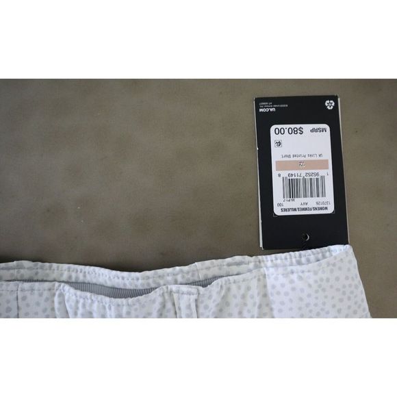 Under Armour 1370126 100 Women's Sz 12 White UA Links Printed Golf Short $80 - Picture 4 of 7